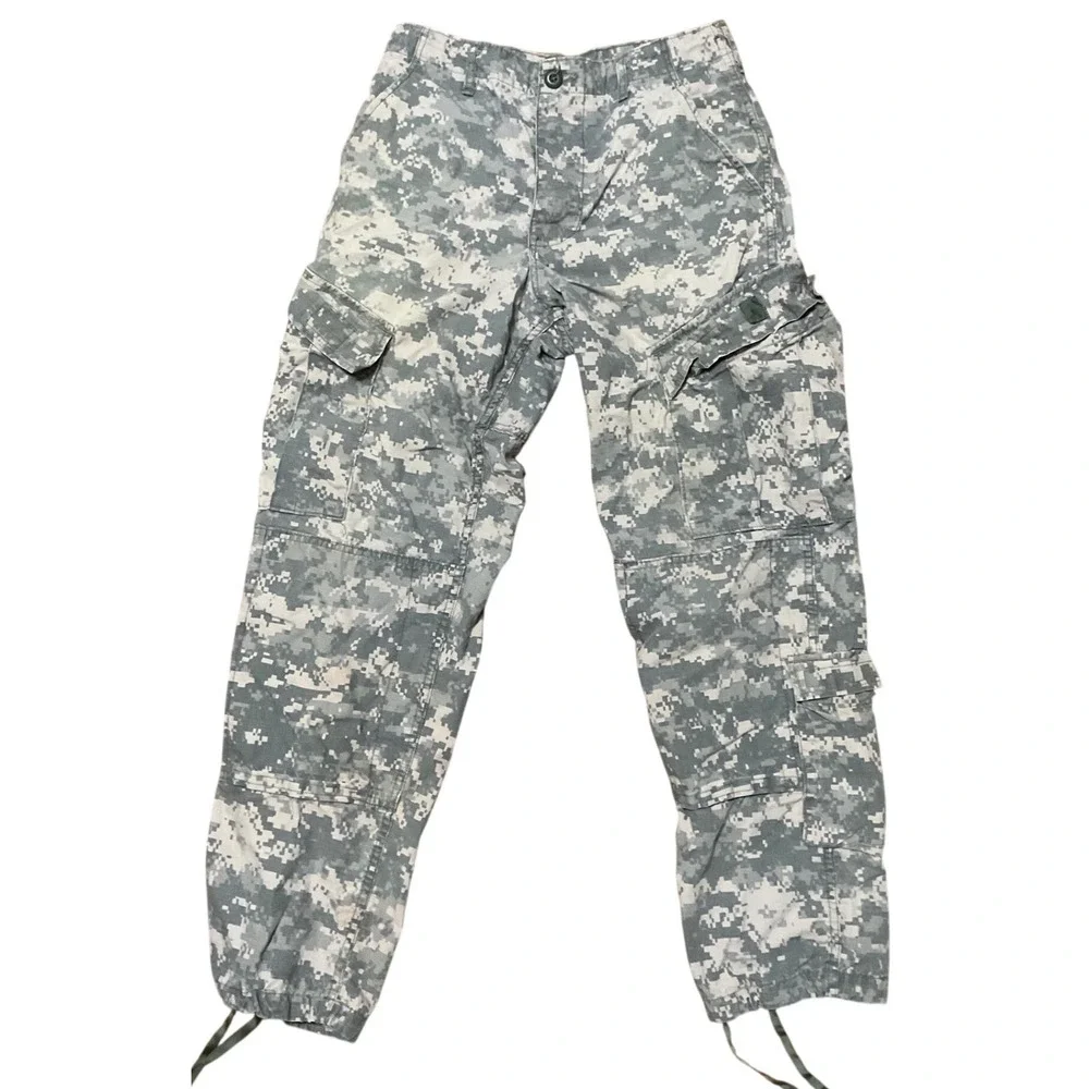 Military Issue ACU Camo Cargo Pants Small Short Tactical Ripstop Trousers